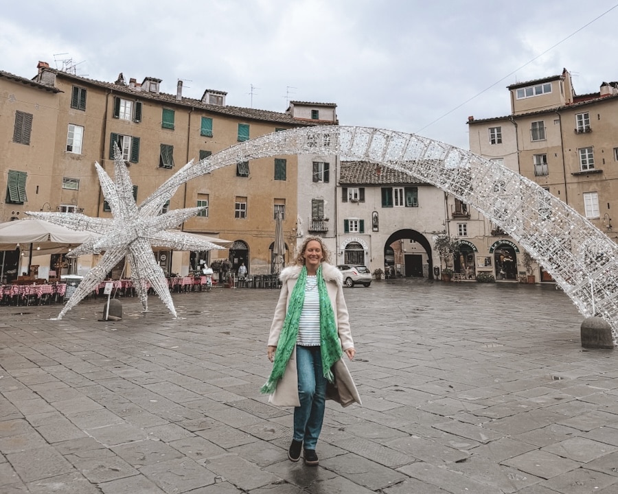 The charming village of Lucca, Italy. It was so lovely and festive, but not at all crowded.